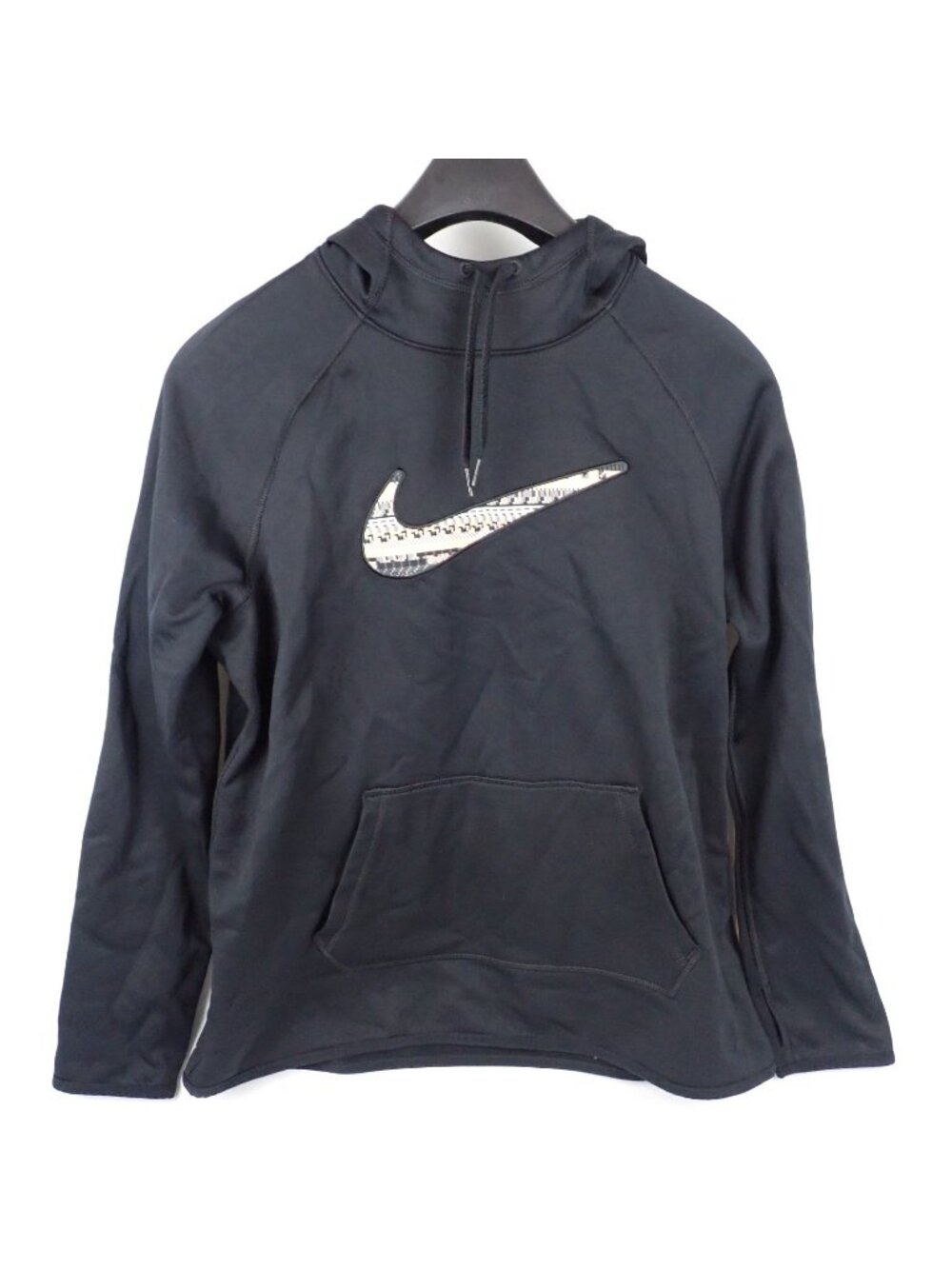 Nike Women’s Therma-Fit Hoodie Black Multicolor Swoosh Size Large